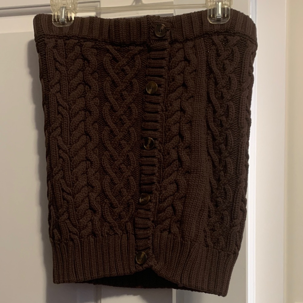 Song of Style Chocolate Cable Knit Mini Skirt